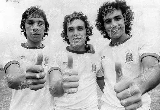 c.a. 1978 - Raúl Cora Isiordia, Víctor Rangel y Hugo Sánchez